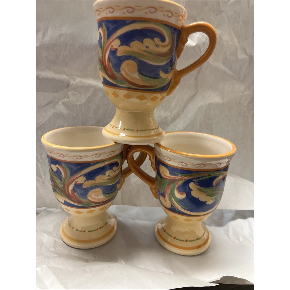 Villa della Luna Pedestal Mug Coffee Cup by Pfaltzgraff